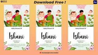 Ishani's Baby Shower Invitation Card || after effects free project || after effects tutorial