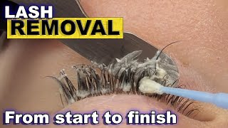 EYELASH EXTENSION REMOVAL (Easy way to remove lash extensions for lash artists)