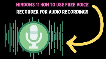 Windows 11   How To Use Free Voice Recorder For Audio Recordings