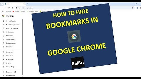 How to hide bookmarks in Google Chrome Web browser