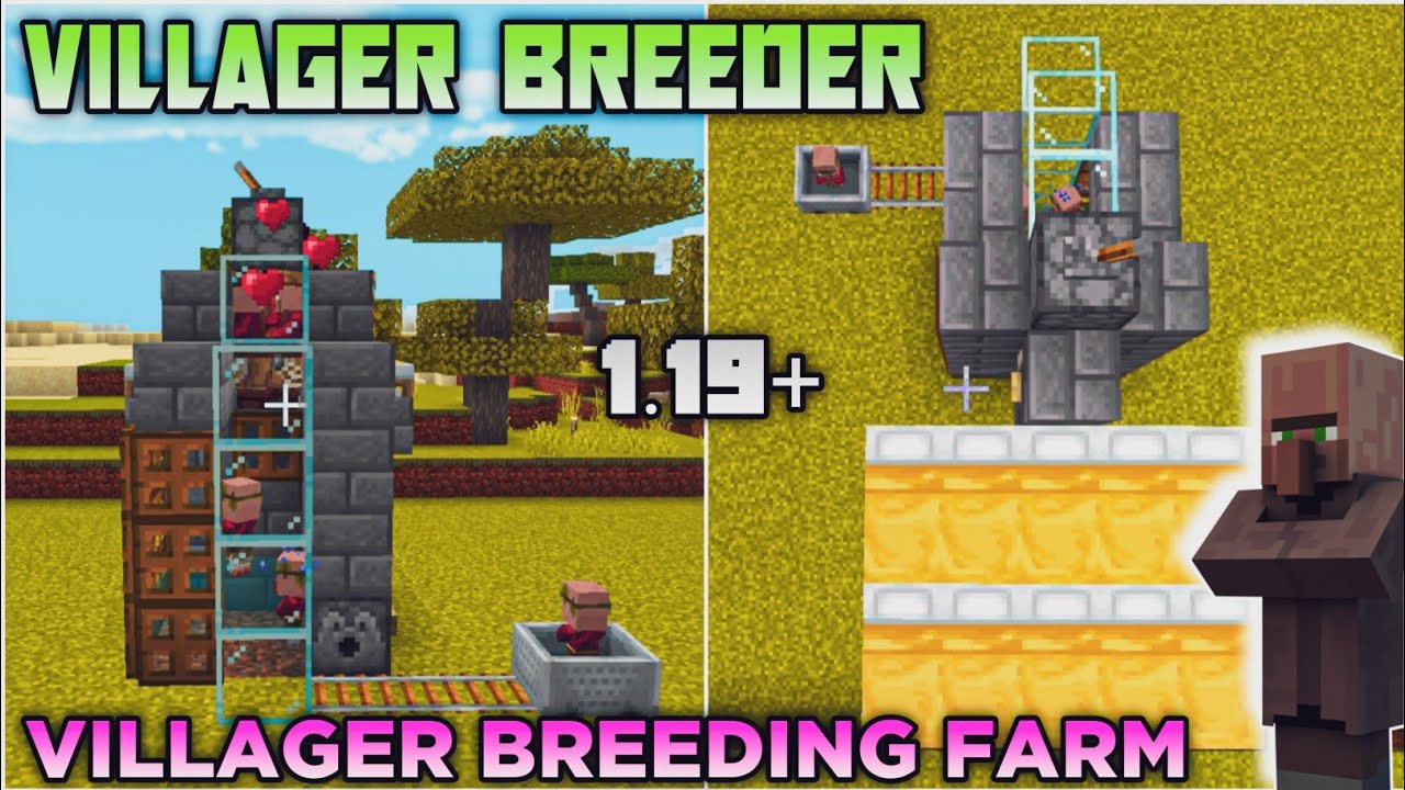 Easy Infinity Villager Breeder For Minecraft PE/Bedrock 1.19 Villager
