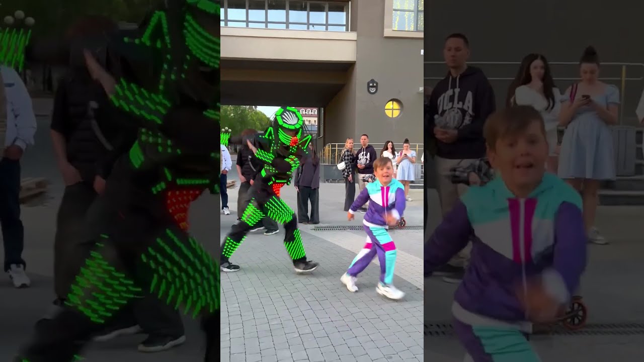 TEACHING SHUFFLE LITTLE BOY DANCING ASTRONOMIA TUZELITY NEON MODE 