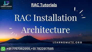 RAC Installation Architecture | Oracle RAC Training