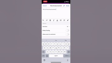 Canvas Announcements on iOS (Apple)