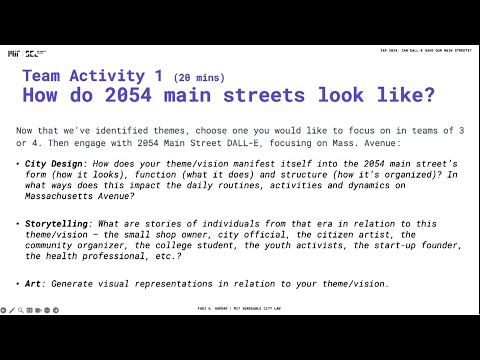 Can DALL-E Save Our Main Streets? Session 3 - Part 5 | Activity 1