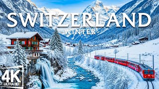 Winter Switzerland 4K Zermatt Peaks, Frozen Lakes, Alpine Villages In Crystal Snowlight