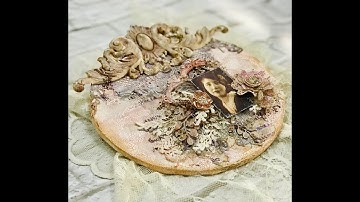 Step by step tutorial   Mixed Media Vintage Canvas