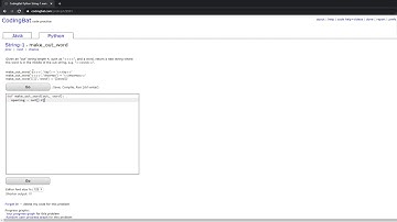 String-1 (make_out_word) Python Tutorial || codingbat.com
