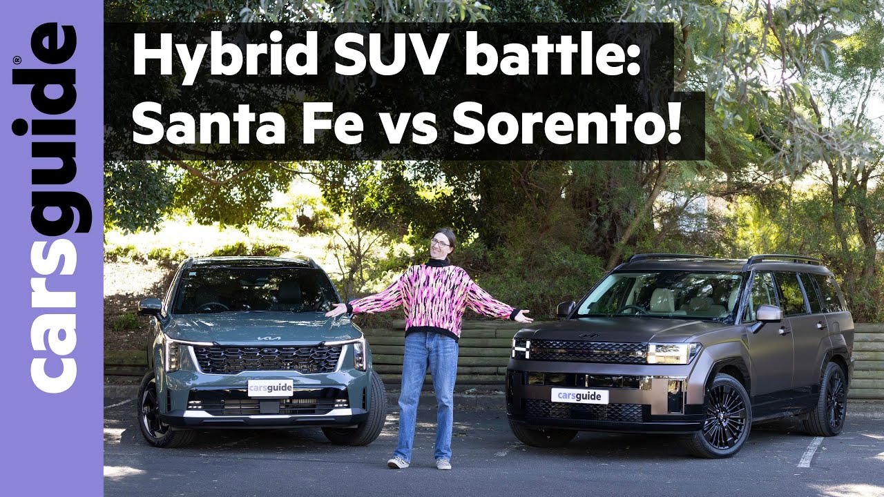Hyundai Santa Fe Hybrid vs Kia Sorento HEV 2025 comparison review ...
