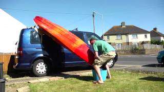 How to put a kayak on a van