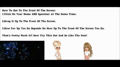 How To Get To The Front Of The Screen Msp