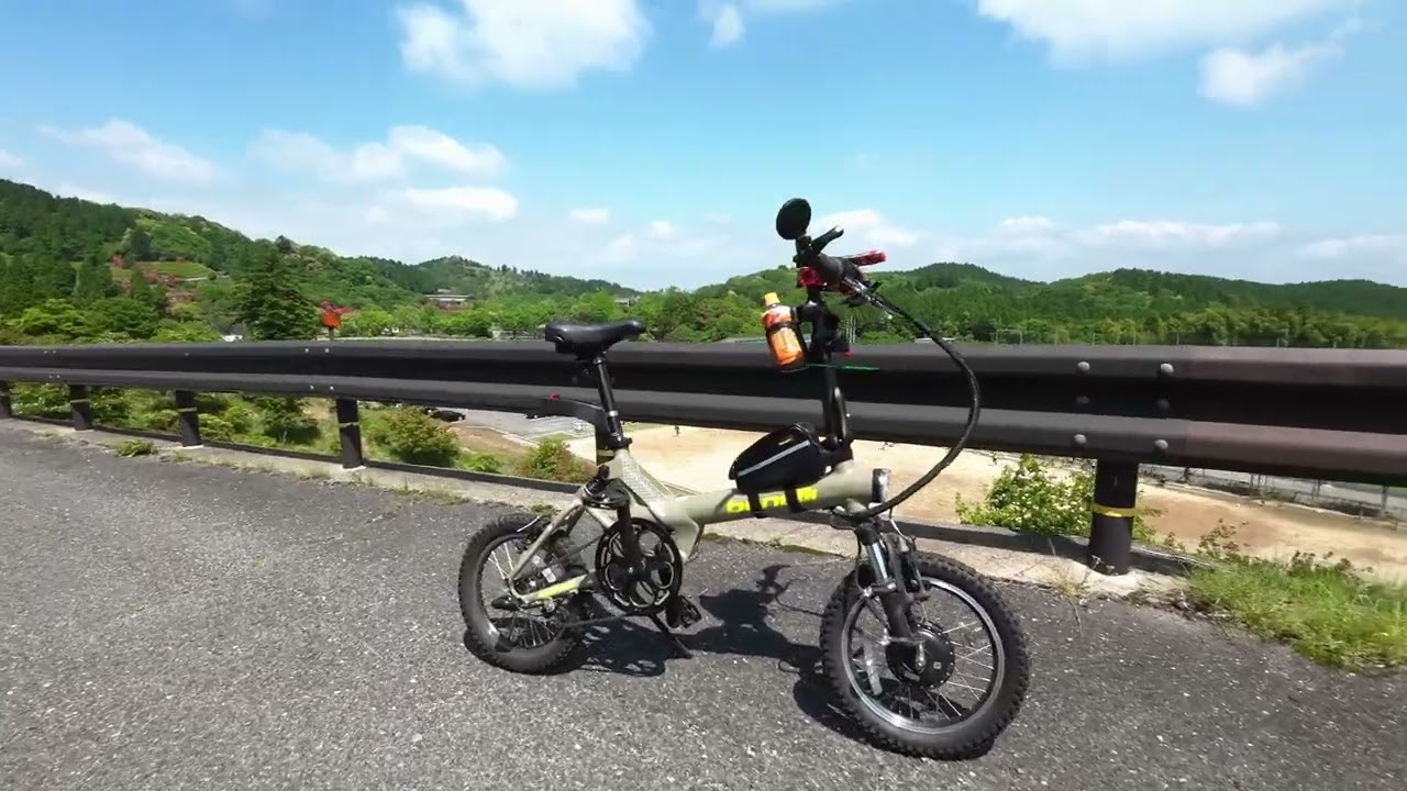 mini Fold16 DIRTでの実走距離  黒木の藤→グリーンピア八女往復　22.44 km