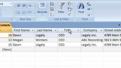Switch to Design View in Access 2007