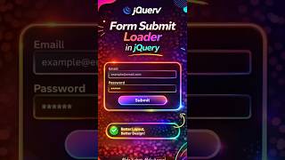 Form Submit Loader in jQuery | Show Loading on Submit #coding #shorts