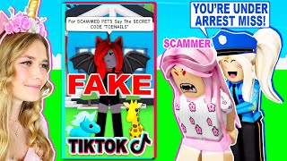 POSTING *FAKE* TIKTOKS TO EXPOSE SCAMMERS IN ADOPT ME! (ROLOX)