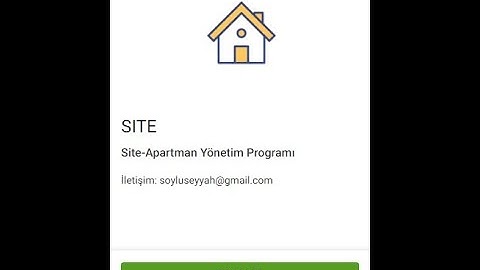 Site-Apartman Yönetim Programı Mobil Uygulama