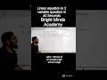 linear equation in 2 variable question in 60 Seconds #maths