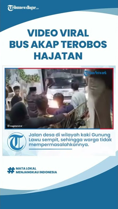 Video Viral Bus AKAP di Magetan Melintas di Tengah Terop dan Tenda Hajatan, Warga: Lumrah Terjadi