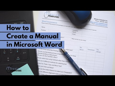 माइक्रोसॉफ्ट वर्ड में मैनुअल कैसे बनाएं