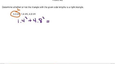 Converse of the Pythagorean Theorem Video #2