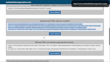 Embed youtube Video responsive