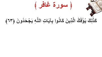سورة غافر الأية 63