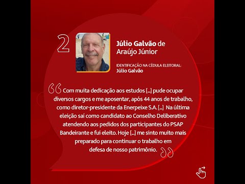 2- Candidato Júlio Galvão – Conselho Deliberativo