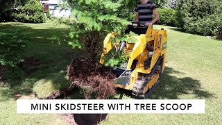 Mini Skidsteer with Tree Scoop