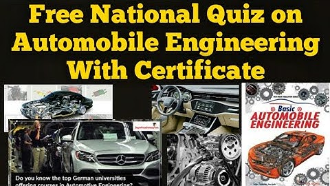 Free National Quiz on Automobile Engineering with Certificate in 1 Minute|Automobile Engineering|Eng