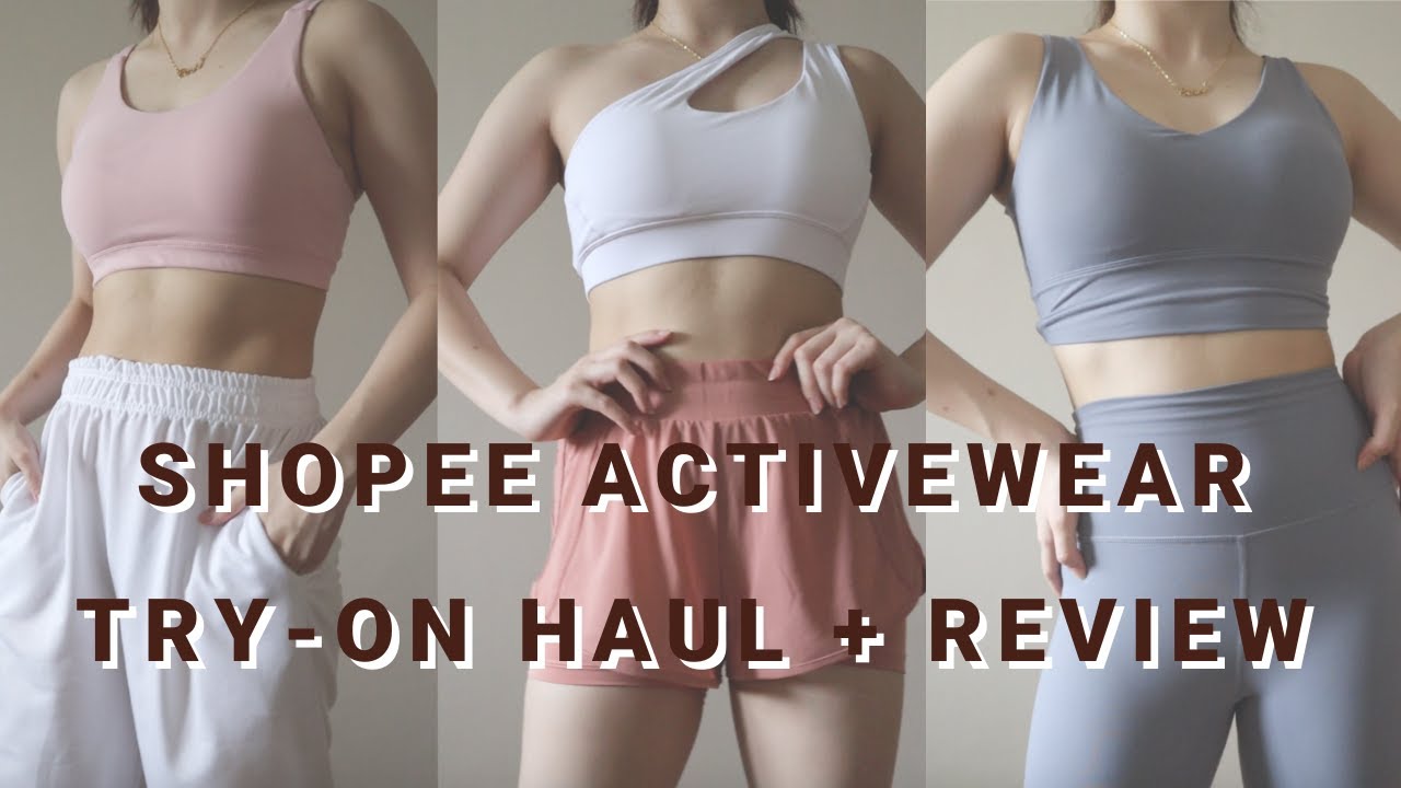 Shopee Activewear Try-On Haul + Review ft. Moving Peach (Philippines)