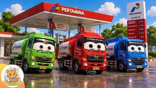 Truk Beep Beep Beep 🚛🚨 - Lagu Anak Balita Lucu Animasi 3D Terbaru | Roda Roda Bus Berputar