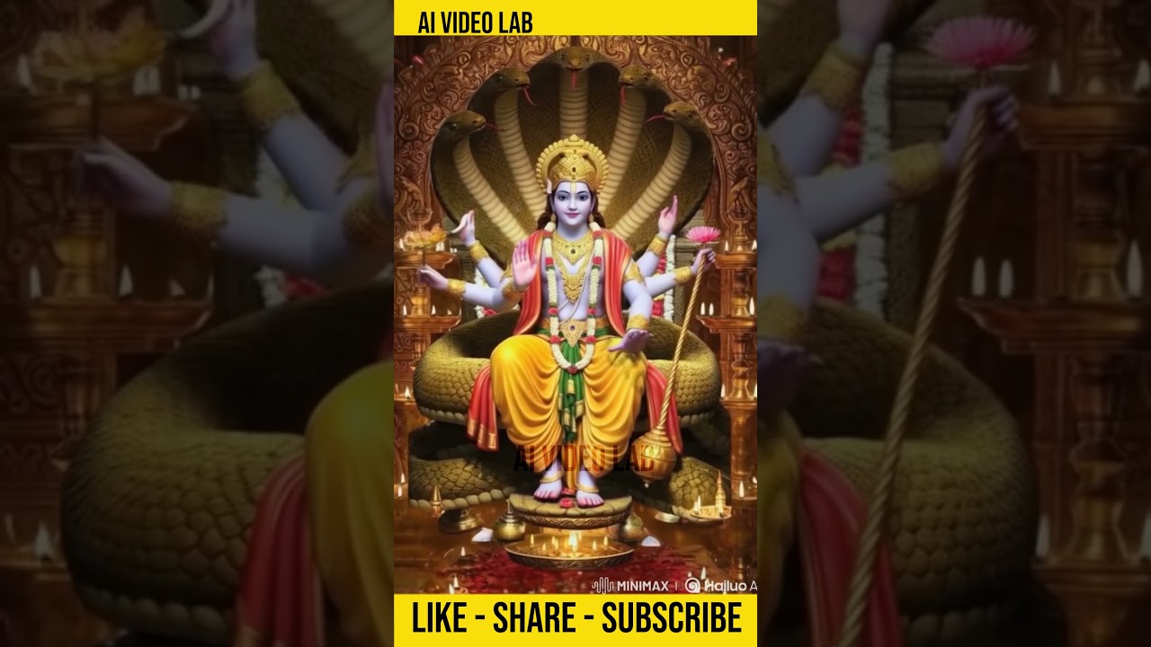 AI Meets Mythology Lord Vishnu AI Animation 