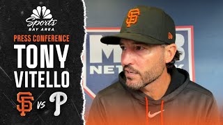Tony Vitello shares Giants' reaction to ‘odd' news Phillies fired Rob Thomson | NBC Sports Bay Area