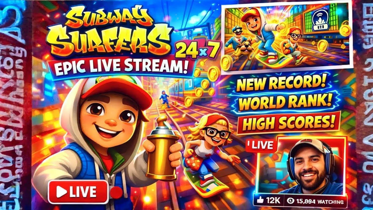GAMING BOSS YT is live! New record 😱 Subway Surfers gameplay live stream 