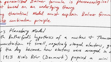 PHYS3740 Lecture 22-3 Bohr Atomic Model