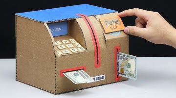 Build Personal ATM Machine Withdraw and Deposit Money from Cardboard