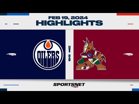 NHL Highlights | Oilers vs. Coyotes - February 19, 2024