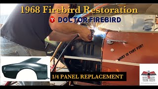 1968 Firebird quarter panel replacement, making it fit correctly