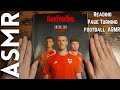 Asmr football magazine page turning  reading