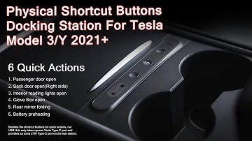 Physical Shortcut Button Docking Station For Tesla Model Y&3 #tesla