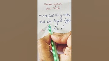 #Number of Perfect Cube Factors #Number System #short trick#All government exams #short#shorts