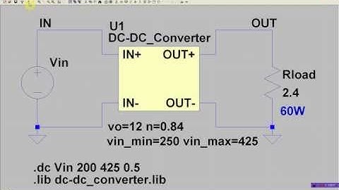 DCDC Converter simulation using Simple Model