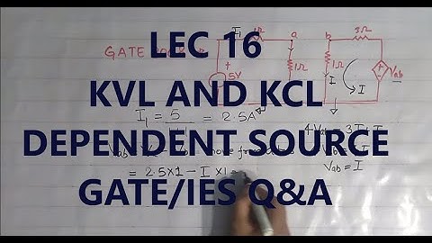 Network Theory 16 | KVL and KCL questions | dependent source | GATE/IES |