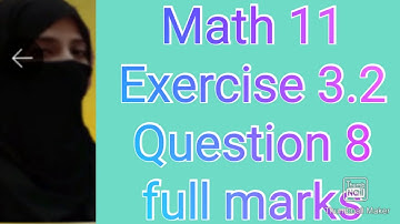 Exercise 3.2 [ Q8 ] || Math 11 || Ocean of Knowledge