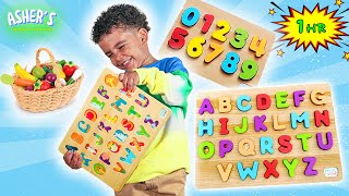 Learn ABCs, Numbers, Fruits and Vegetables in 1 Hour | Asher's Learning Adventures
