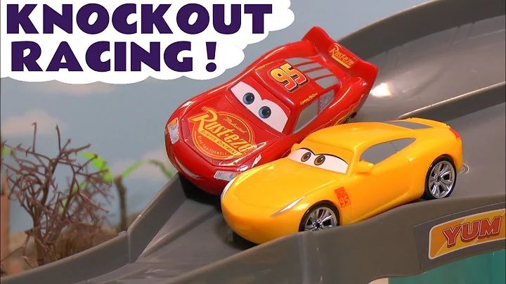 Lightning McQueen Cars Knockout Racing with Cruz R...