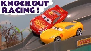 Disney Cars Toys McQueen Cars 3 Knockout Racing with funny Minions & Hot Wheels Car for kids TT4U