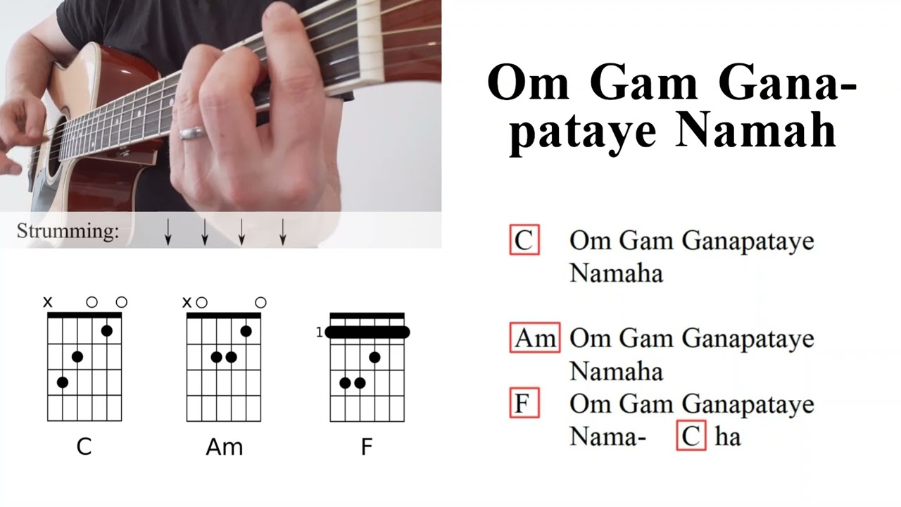 Om Gam Ganapataye Namaha (Guitar Chords, Tutorial, Cover)
