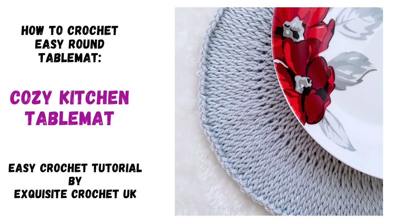 Красивая вязаная крючком салфетка в деревенском стиле: уютная кухонная салфетка для стола.