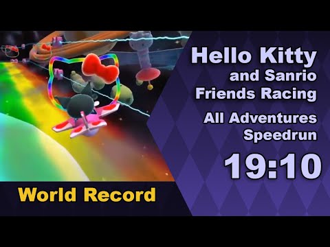 Hello Kitty and Sanrio Friends Racing All Adventures Speedrun in 19:10 [WR]